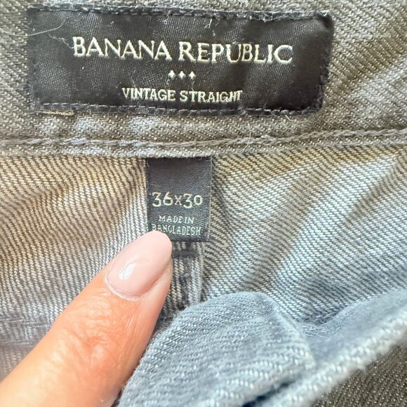 Old Navy & Banana Republic Blue‑Gray Men’s Straight Jeans Lot (Mix) Sz 36/30 - Picture 11 of 15